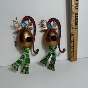 Pier 1 Christmas ornaments - 2 reindeer